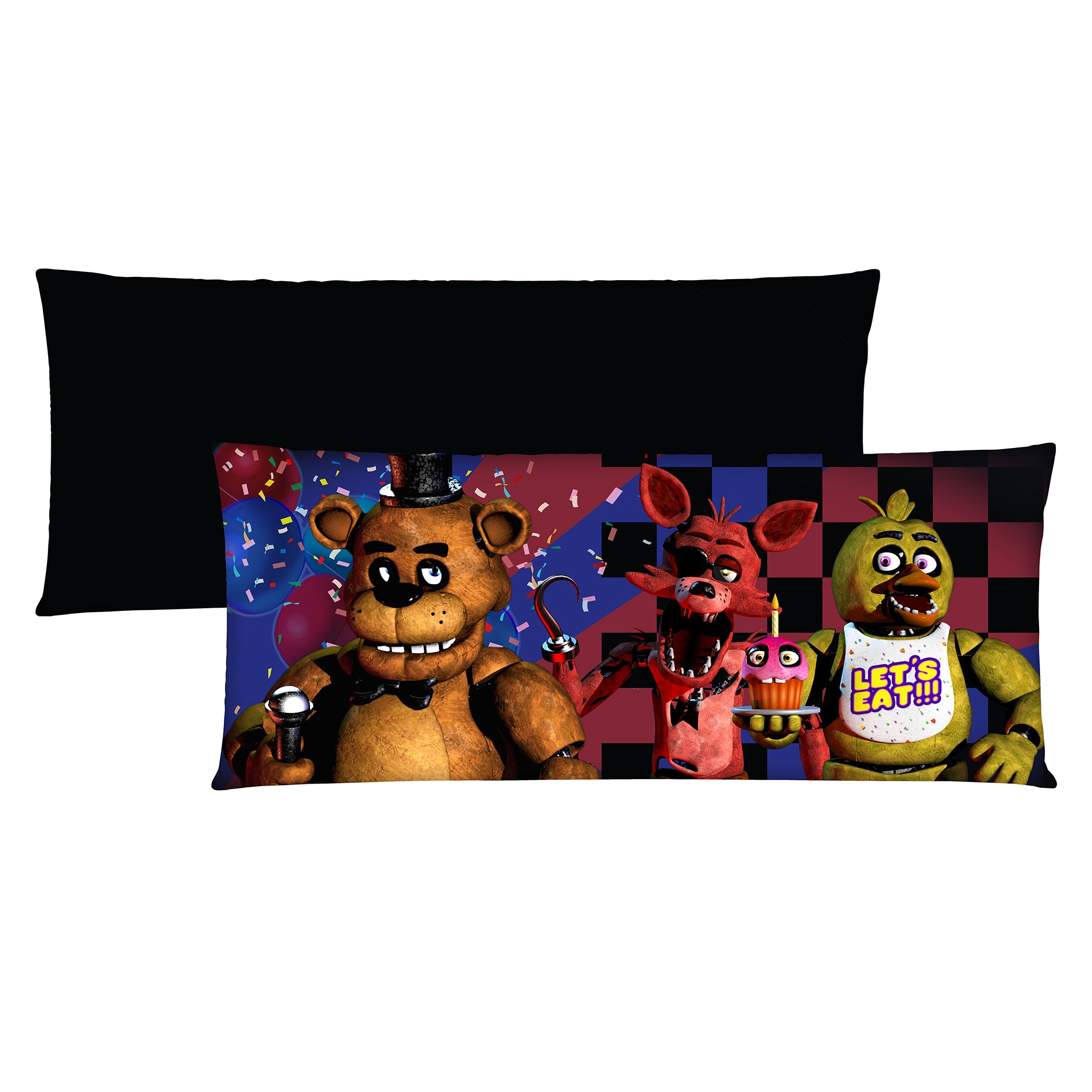 Five Nights at Freddy?s Body Pillow, Kids Bedding, 4-Foot, Freddy Foxy and Chica - Bellso
